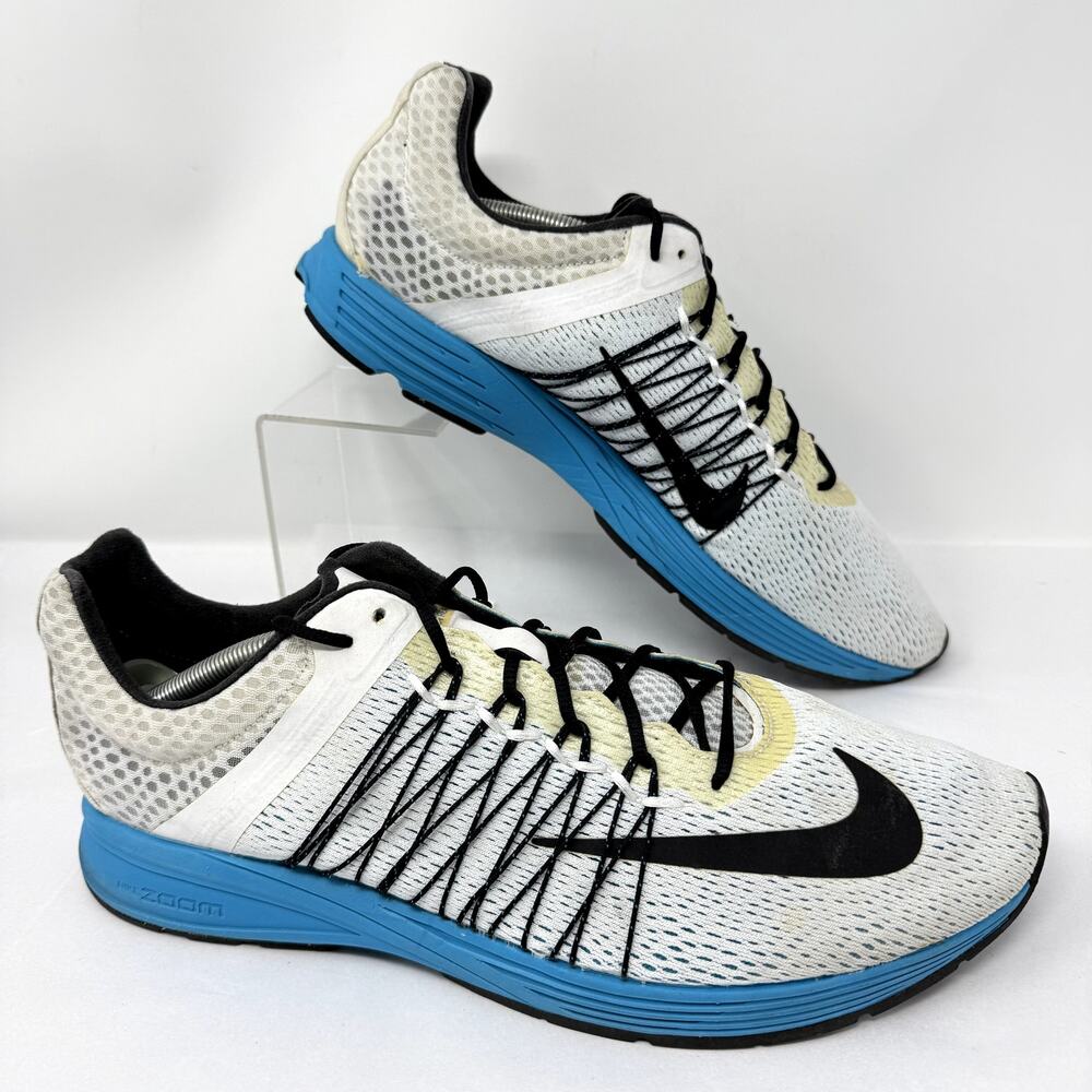 Nike Zoom Streak Racing Road Men’s Size 13 Running Shoes White Blue